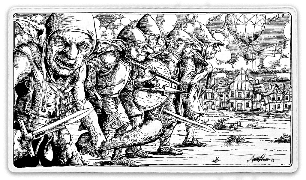 B/W Playmat Art example